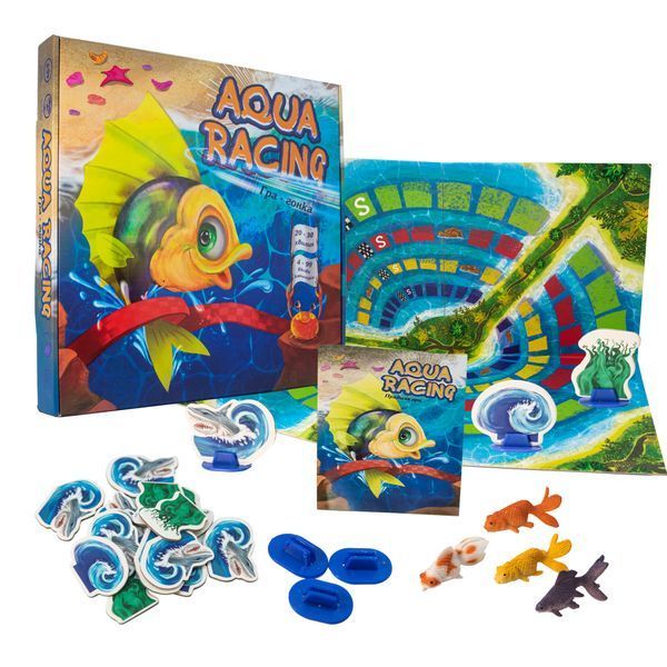 Настільна гра Strateg Aqua racing українською мовою (30416) 2130 фото