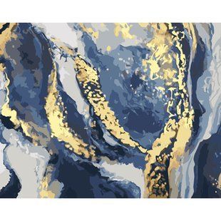 Картина за номерами Strateg ПРЕМІУМ Gray gold and white з лаком та з рівнем розміром 40х50 см (GS1448) 8185 фото